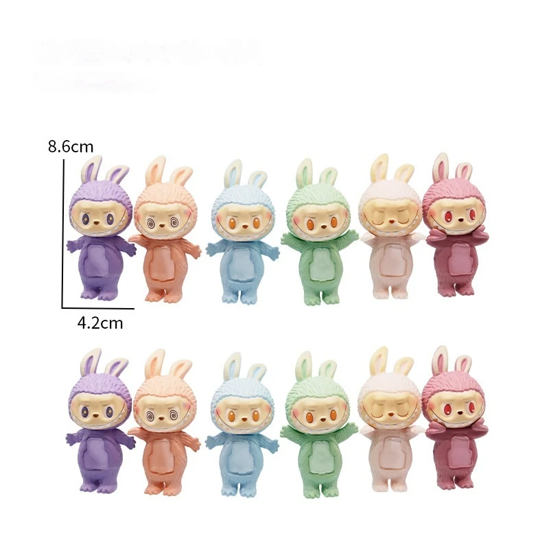 Labubu Hippers Blind Box Mini Figure Action Figurine Collection PVC Model Toy Doll Wholesale Children Ornament Birthday Gift