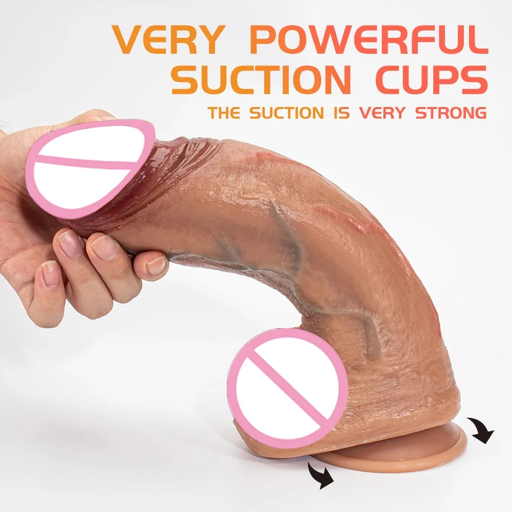 قوي الرجال القضيب الكبير واقعية دسار لينة سيليكون ضخمة ديك لعبة الجنس شفط كأس المكونات الشرج للنساء المهبل الإناث الاستمناء #5