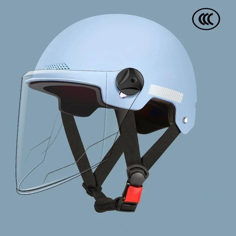 Fashion Solid Color Simple Motorcycle Open Face Helmet Keep Warm Retro 3/4 Helmet Cruise Casco Casque Moto Men Women Helmet Cap