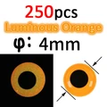 250pcs orange 4mm
