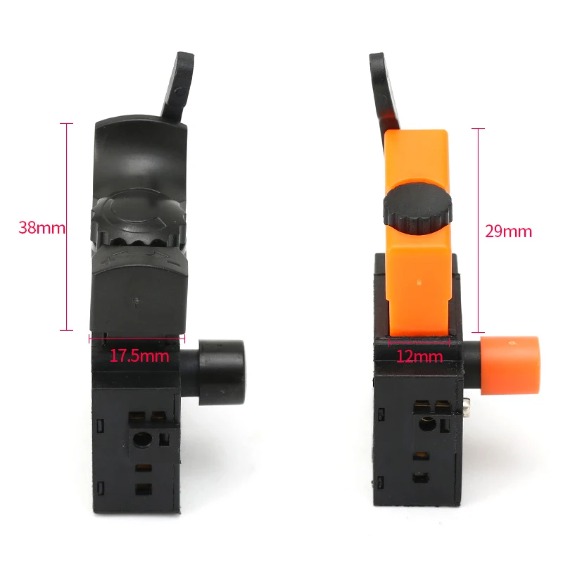 AC 12V/50A Adjustable Speed Control Electric Drill Trigger Switch Lock On Power Hand Drill Trigger Switches Power Tool