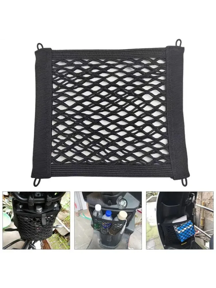 AliExpress NONE 1PC High Strength Elastic Mesh Motorcycle Cargo Net with Storage Bag Nylon Organizer for Bike Traveling And Camping Supplies