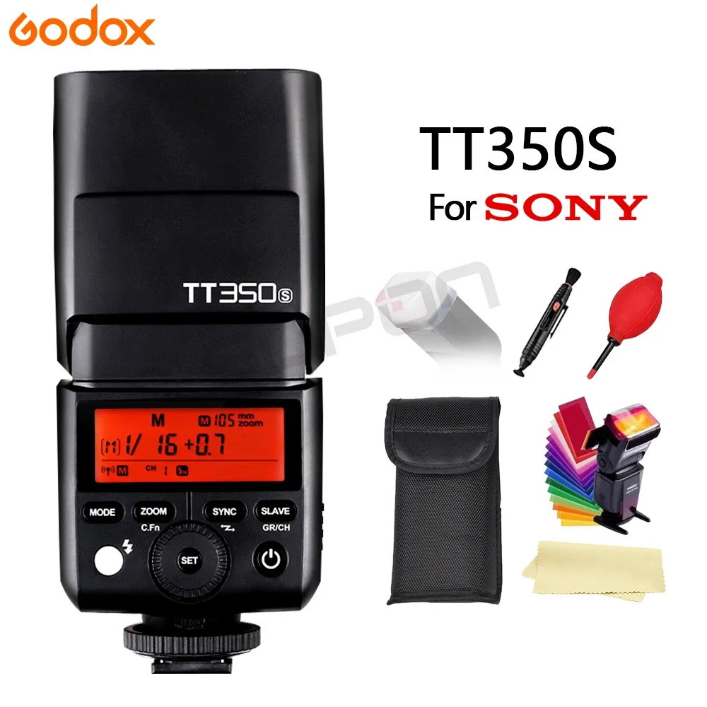 Godox TT350 카메라 플래시 스피드라이트, TTL 지원, HSS Max.1/8000s 2.4G 무선 변속기, 캐논, 소니, 니콘, 소니, 후지