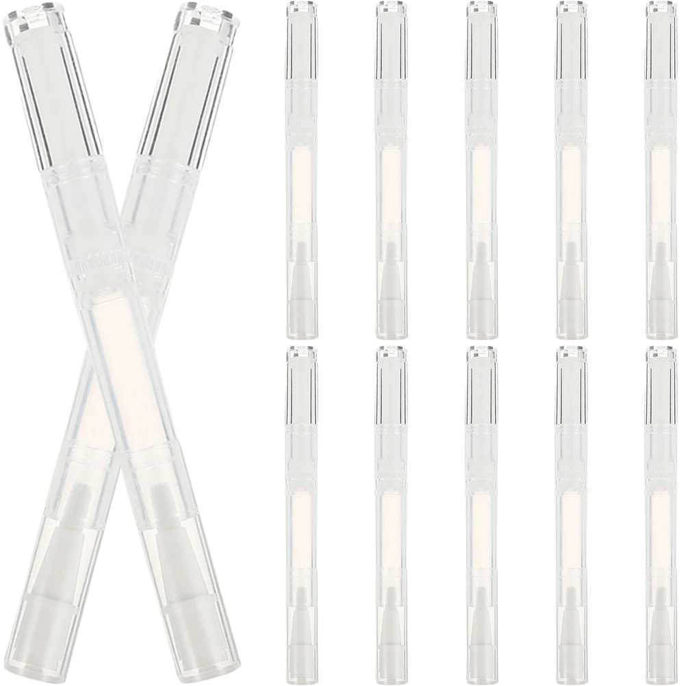 

12pcs Empty Pen Tube Uv Polish Clear Nail Oil Lip Gloss Applicator Bottle Spiral Refillable Container Transparent
