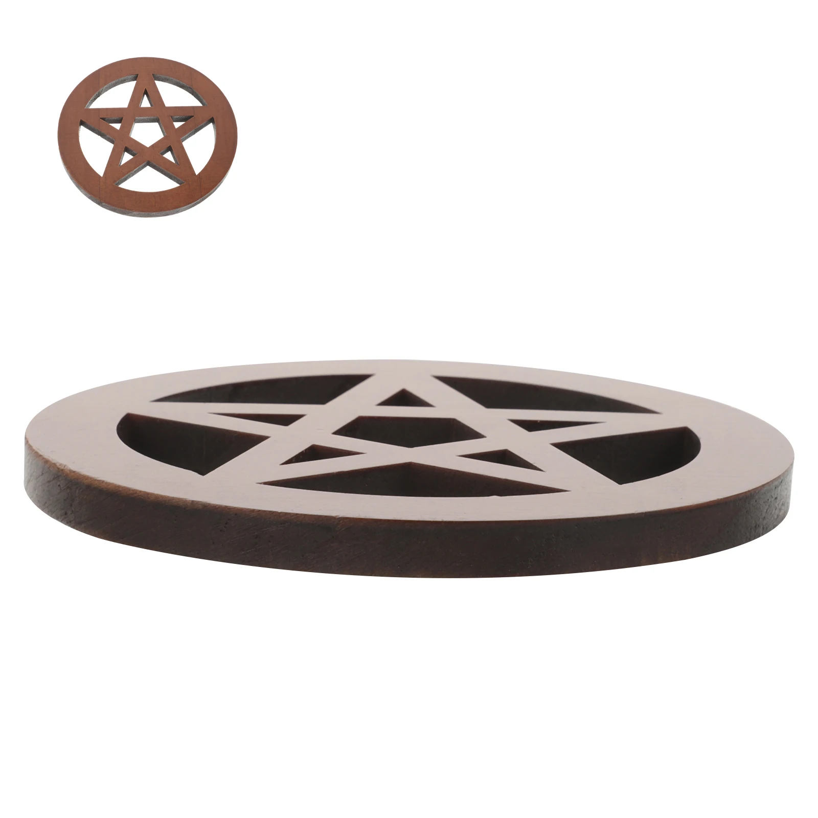 

Pentacle Altar Decor Home nament Household Adornment Storage Wooden C Holder Wooden Pentacle Tray