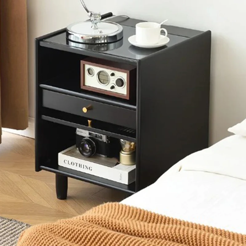Beauty Accent Night Table Creative Decoration Design Safe Bedside Table Storage Space Saving Mesitas De Noche Bedroom Furniture