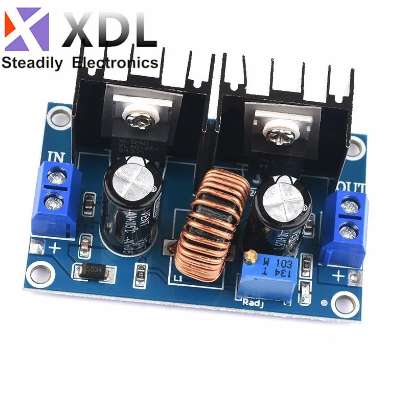 MH-ET LIVE LED Voltmeter PWM Adjustable 4-36V To 1.25-36V Step-Down Board Module XL4016 8A 200W DC-DC Power drop Module
