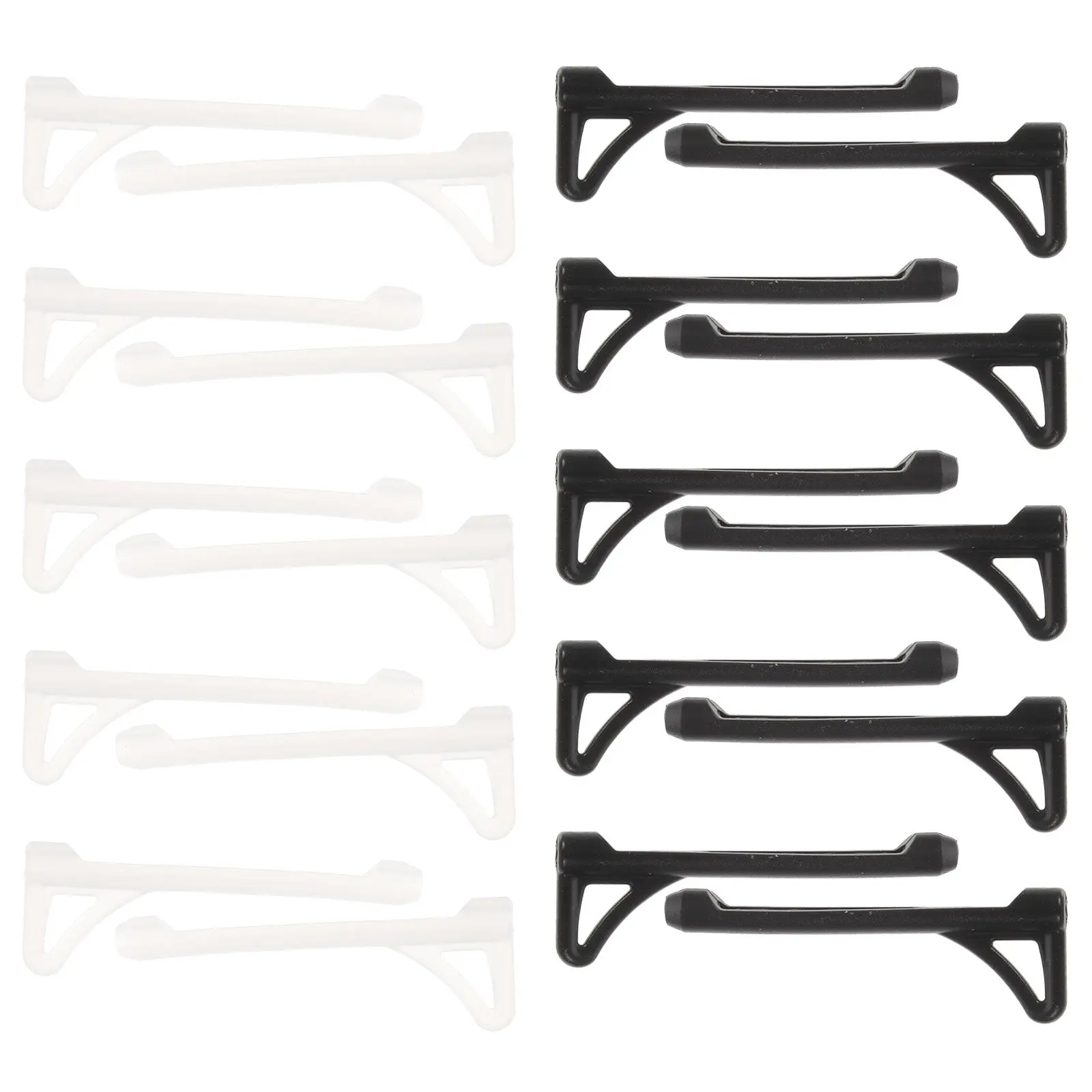 10Pairs Soft Flexible Silicone Glasses Ear Grips Anti Slip Eyeglass Temple Sleeves Retainers for Active Lifestyle Secure Stable
