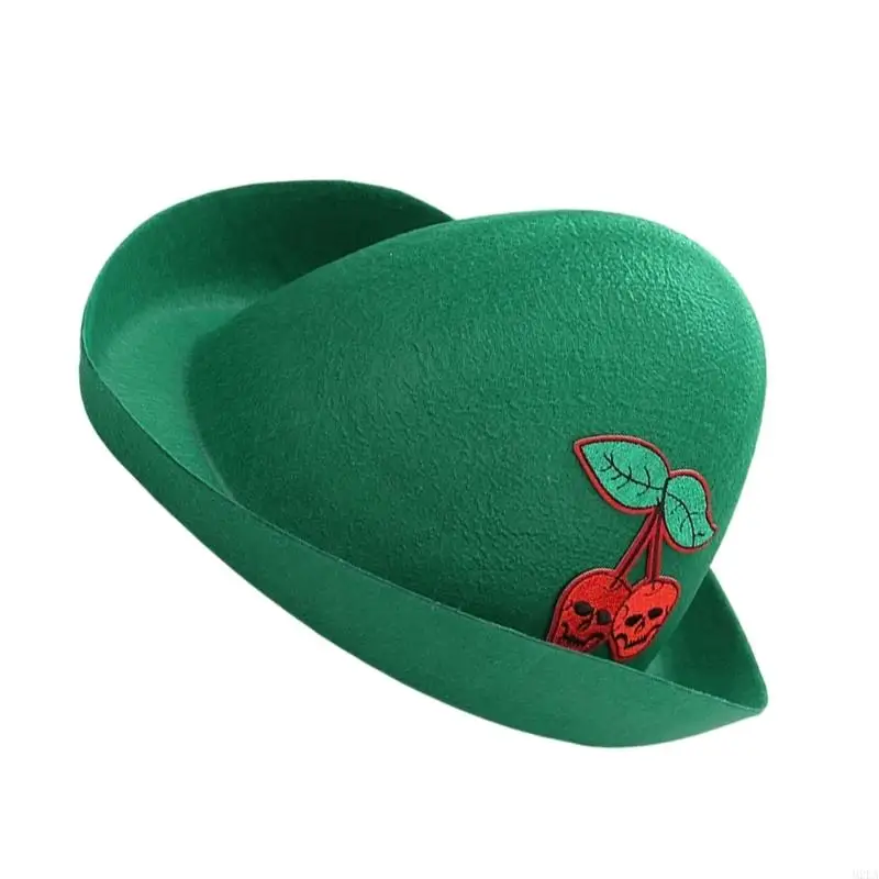 2026 New Medieval Costume Hat Green Fabric-Look Party Accessory for Halloween Cosplay Stage Use and Themed Photo Styling