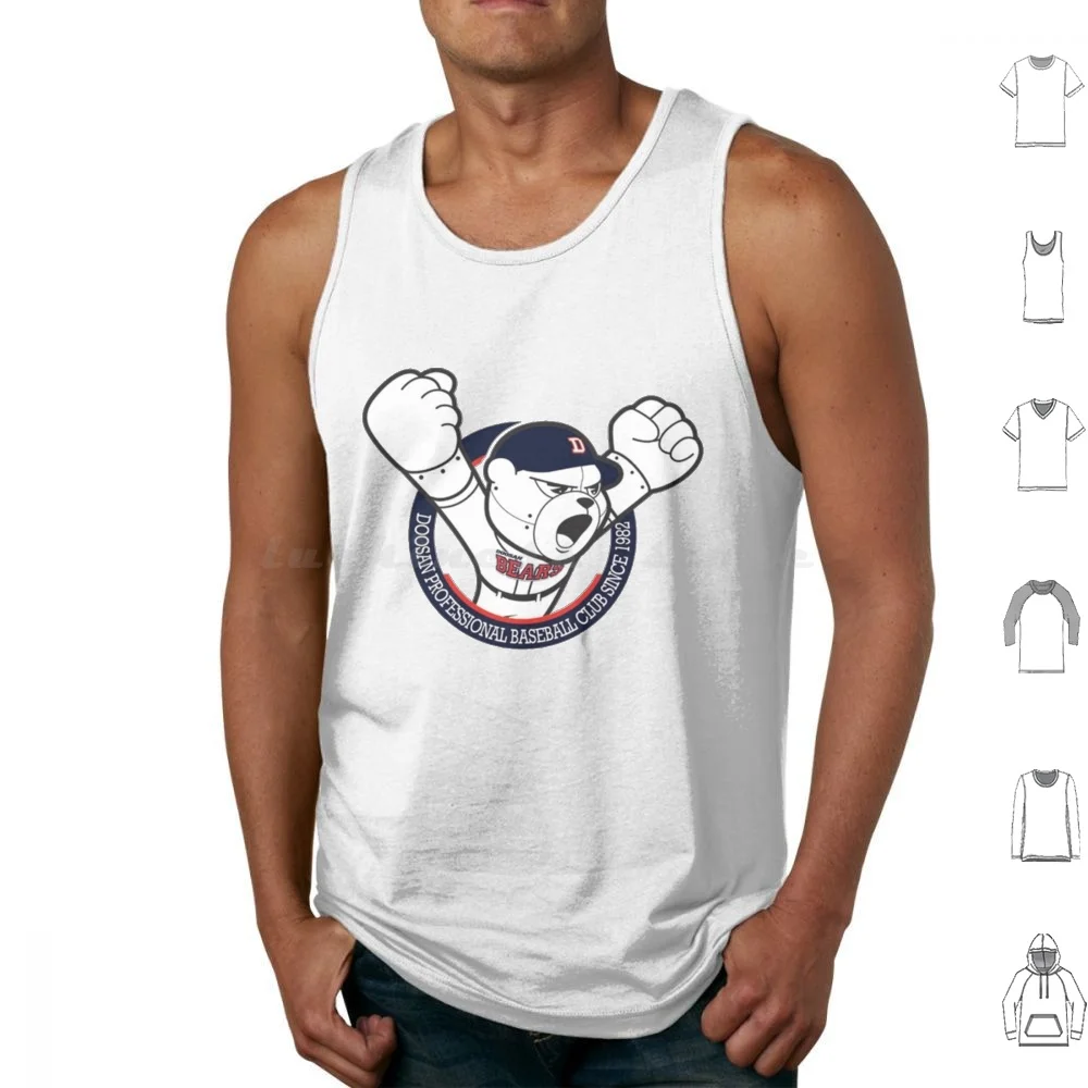 Baseball-Kbo-Doosan Bears Tank Tops Vest Sleeveless Modern Baseball Baseball Modern Mobo Quote Sport Whatever Forever Catcher