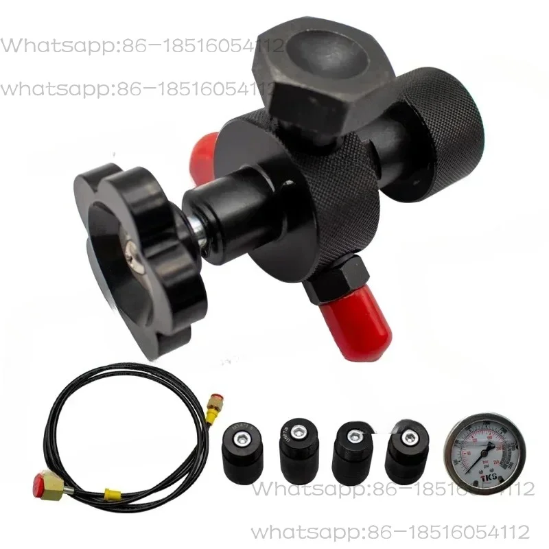 0-25MPA Pressure Gauges Test Kit Gauges Set Hydraulic Accumulator Nitrogen Charging Fill Gas Valve Five Type Adapter