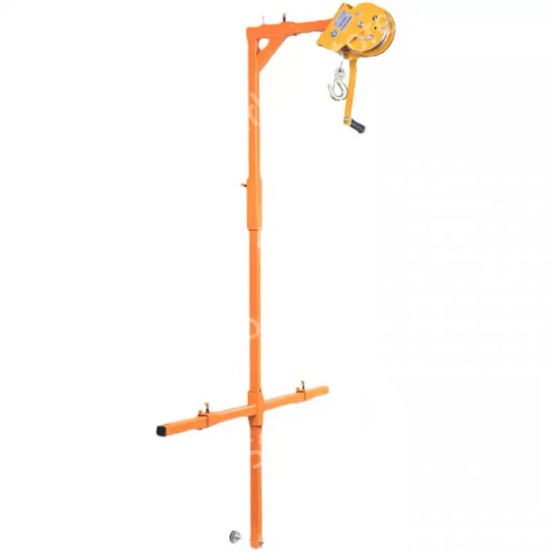 

1200 lb Manual Stainless steel, outside installation lifting crane, folding, self-locking manual winch assembly air conditioner