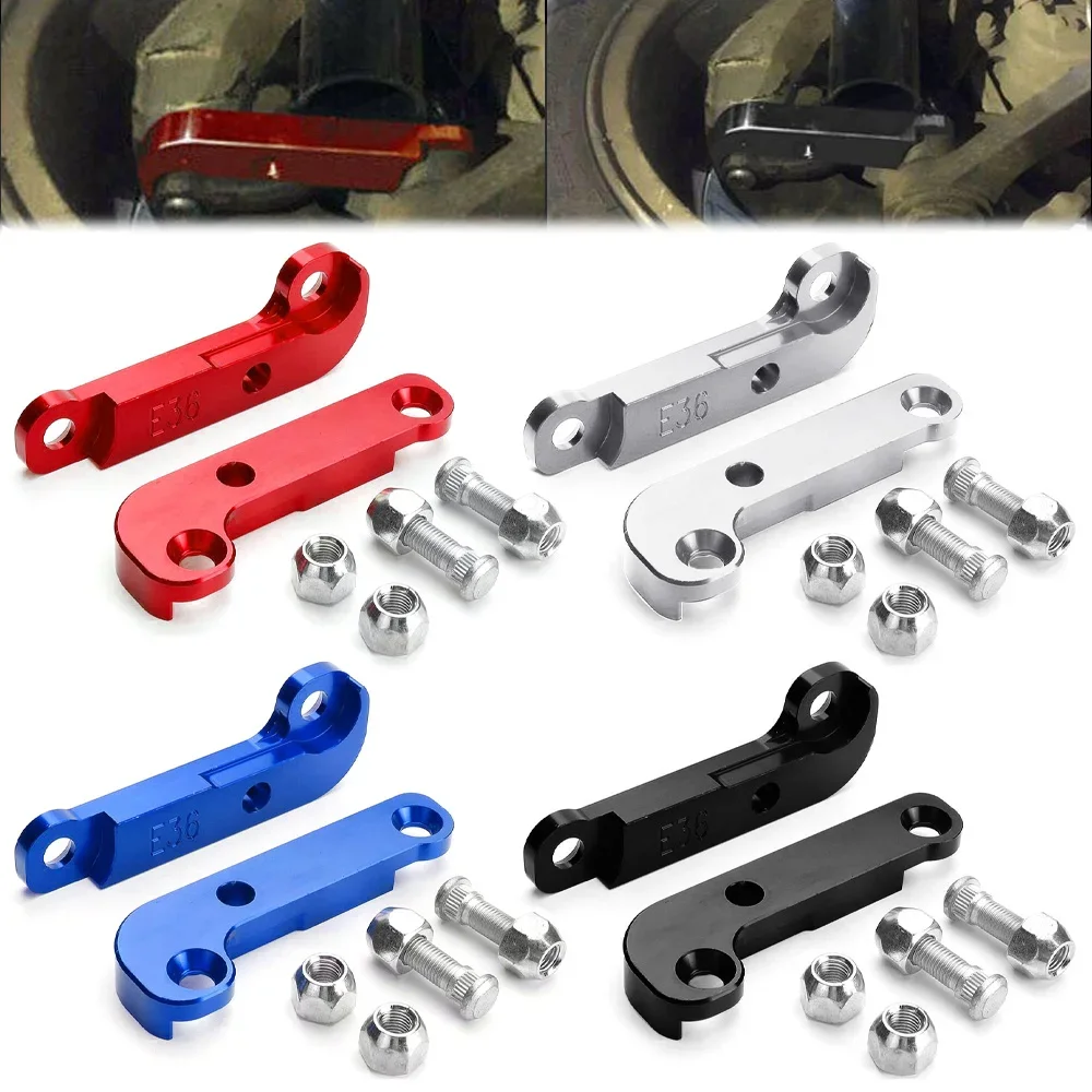 

2Pcs Aluminium Steering Lock Adapter Increasing Turn Angle about 25%-30% For BMW E36 M3 Tuning Drift Lock Kit Car Accessories