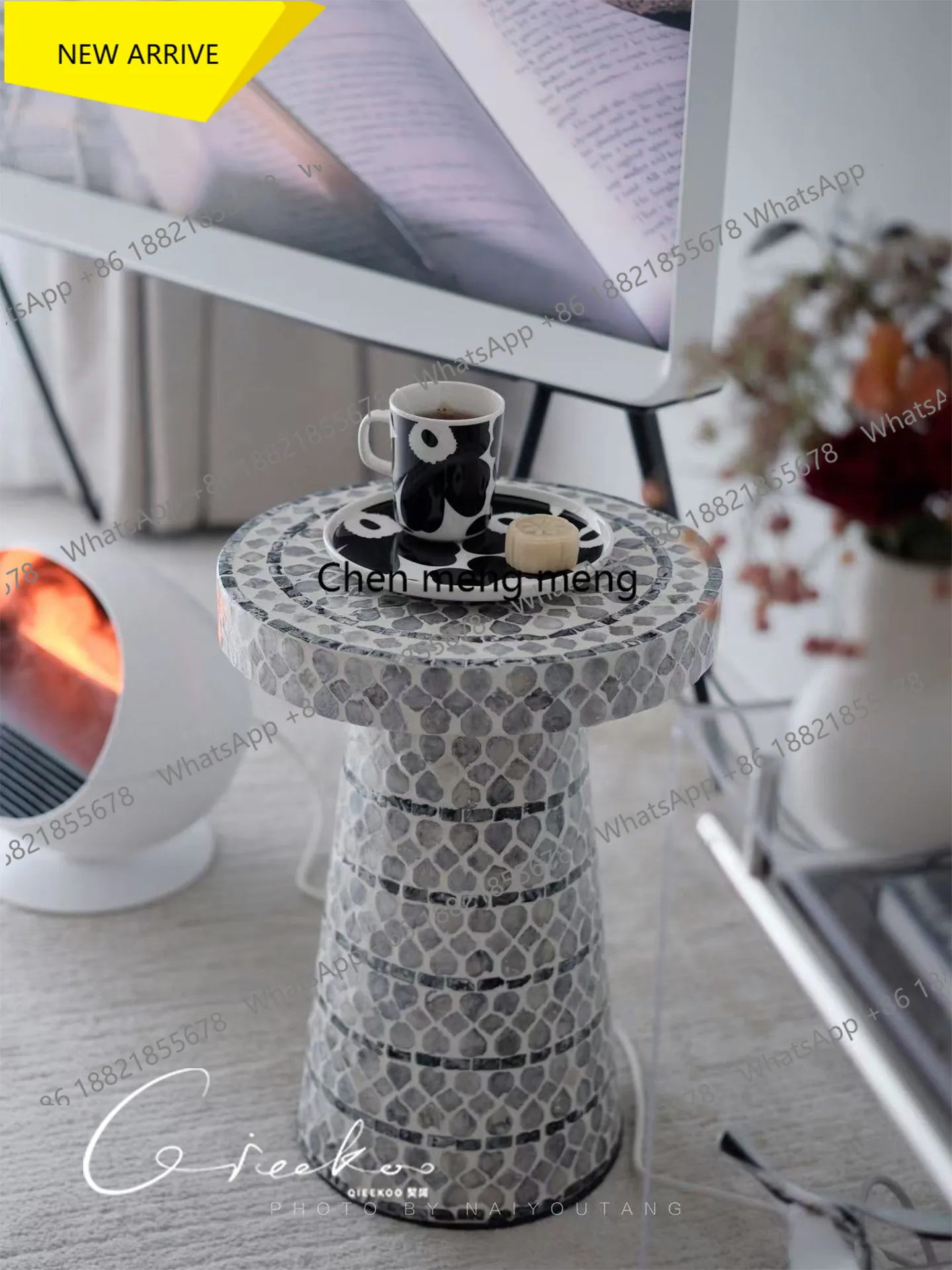 Z183 High-end household shell side few living room sofa side corner few simple creative small coffee table
