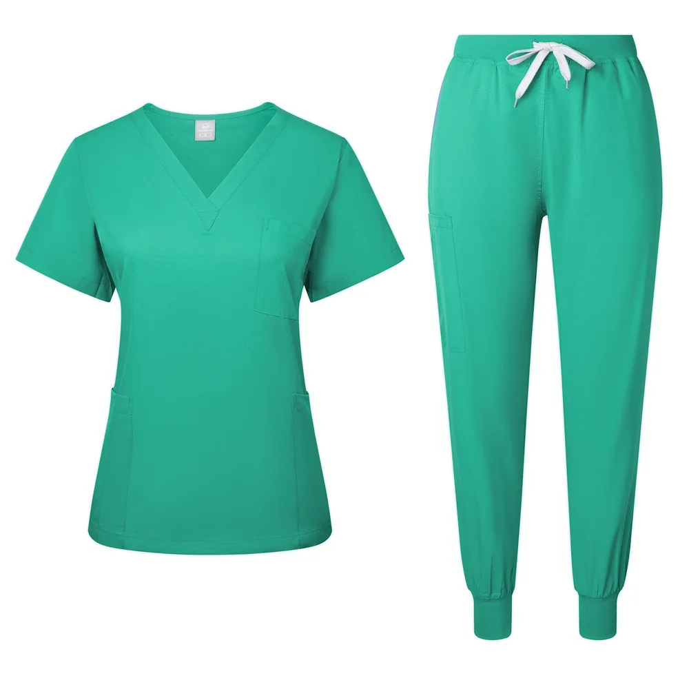 Operating Room Doctor Nurse Work Wear Pet Grooming Working Clothes Medical Uniforms Spa Uniform Womens Scrub Sets Tops+Pants