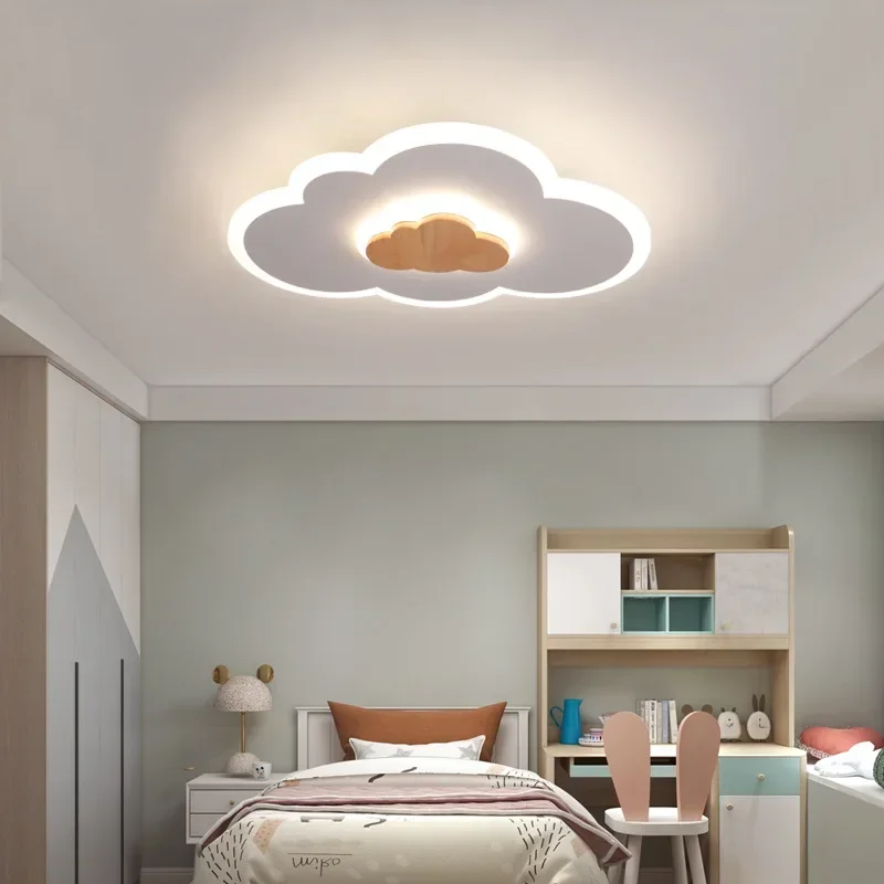 LED Lights Chandelier Children's Room Decor Creative Cloud Aircraft Light Nordic Boys Girls Lamp Eye Protection Ceiling Lamps