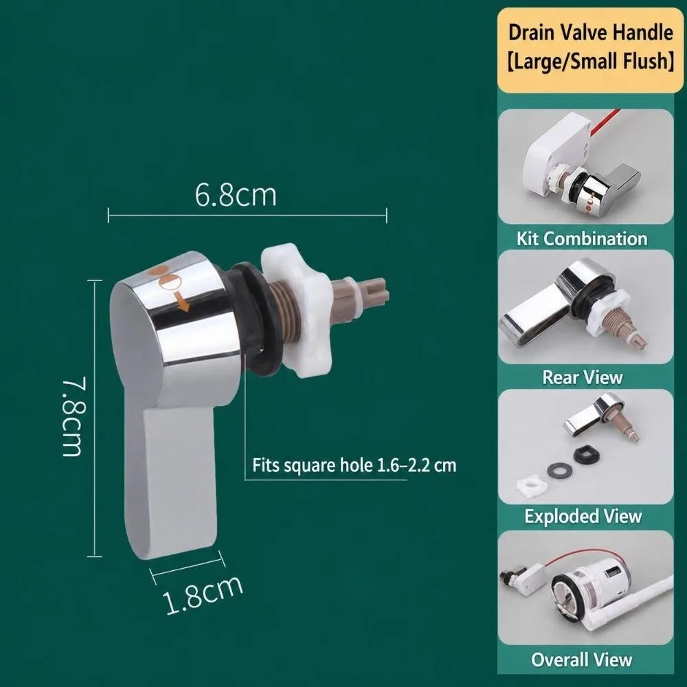 Double Flush Toilet Flush Button Adjustable Easy Install Toilet Flush Conversion Cable Operated with Cable Box