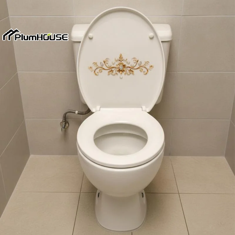1PC New Gold Pattern Diamond Crown Bathroom Toilet Sticker Toilet Bucket Decorative Stickers Beautify