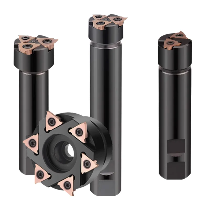 

Фреза для внутренних пазов и шлиц SMP05 для обрабатывающих центров с ЧПУ, для фрезерования неглубоких пазов и пазов под стопорные кольца, с твердосплавными пластинами TGF32, TGF32L, GBA43L