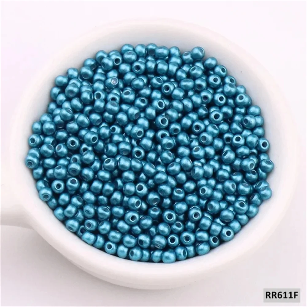 Perles de rocaille en verre pour la couture de vêtements exécutifs, perles métalliques opaques conviviale rées, perles de riz d'espacement rondes, bijoux de bricolage, 2mm, 3mm, 4mm, 256