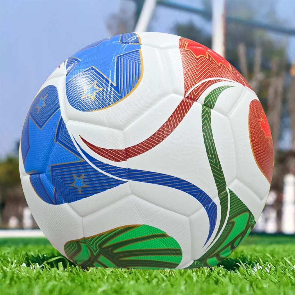 كرة قدم عالية الجودة لعام 2026 مقاس رسمي 5 مادة PU ملابس سلسة مقاومة للتآكل تدريب كرة القدم Futbol Voetbal Bola