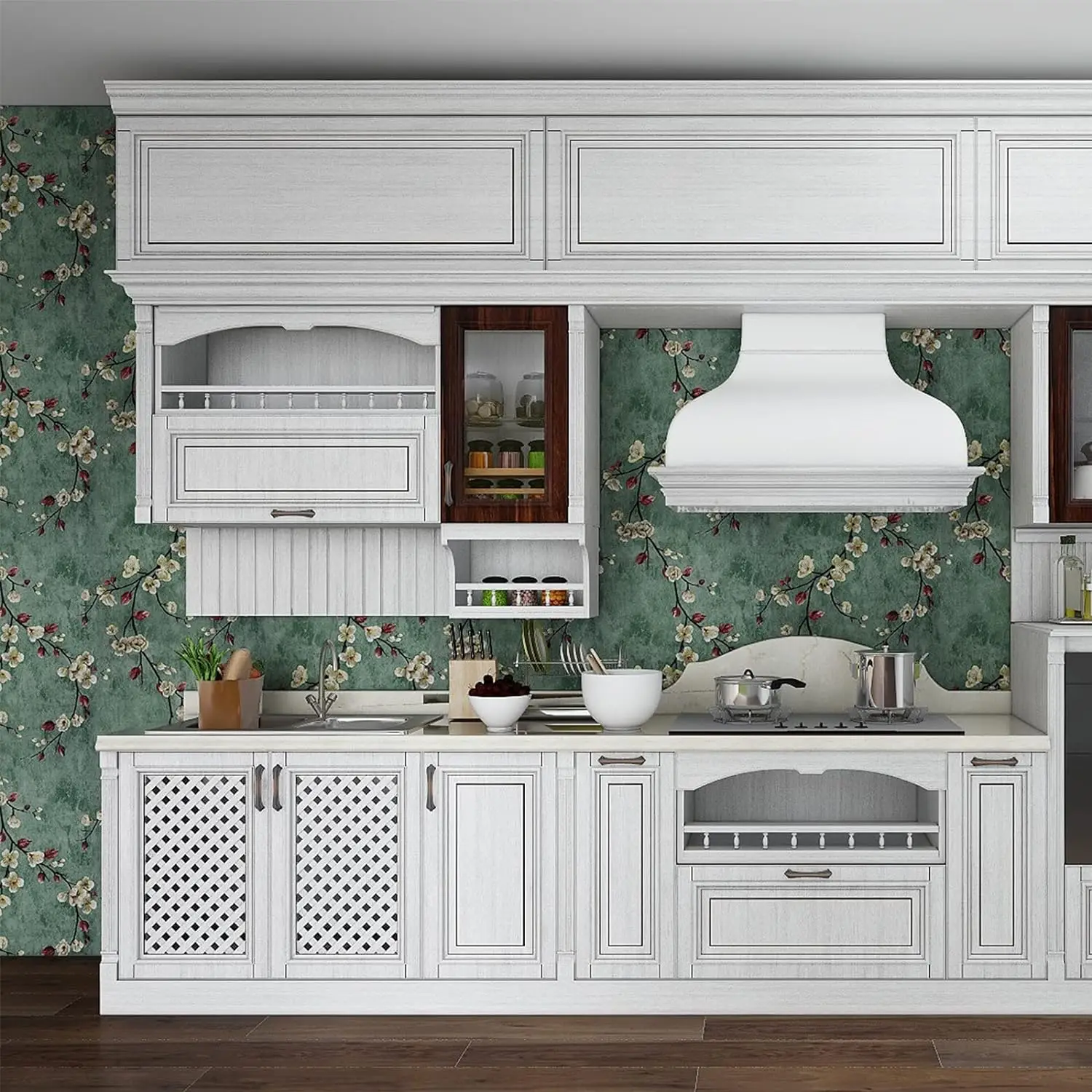 Самоклеящиеся обои с цветочным рисунком для спальни