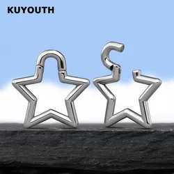 KUYOUTH-Ear Weights Expanders, Hanger Stretchers, Pentagram Magnet, Stainless Steel Piercing, Body Jewelry, Earring, 2Pcs