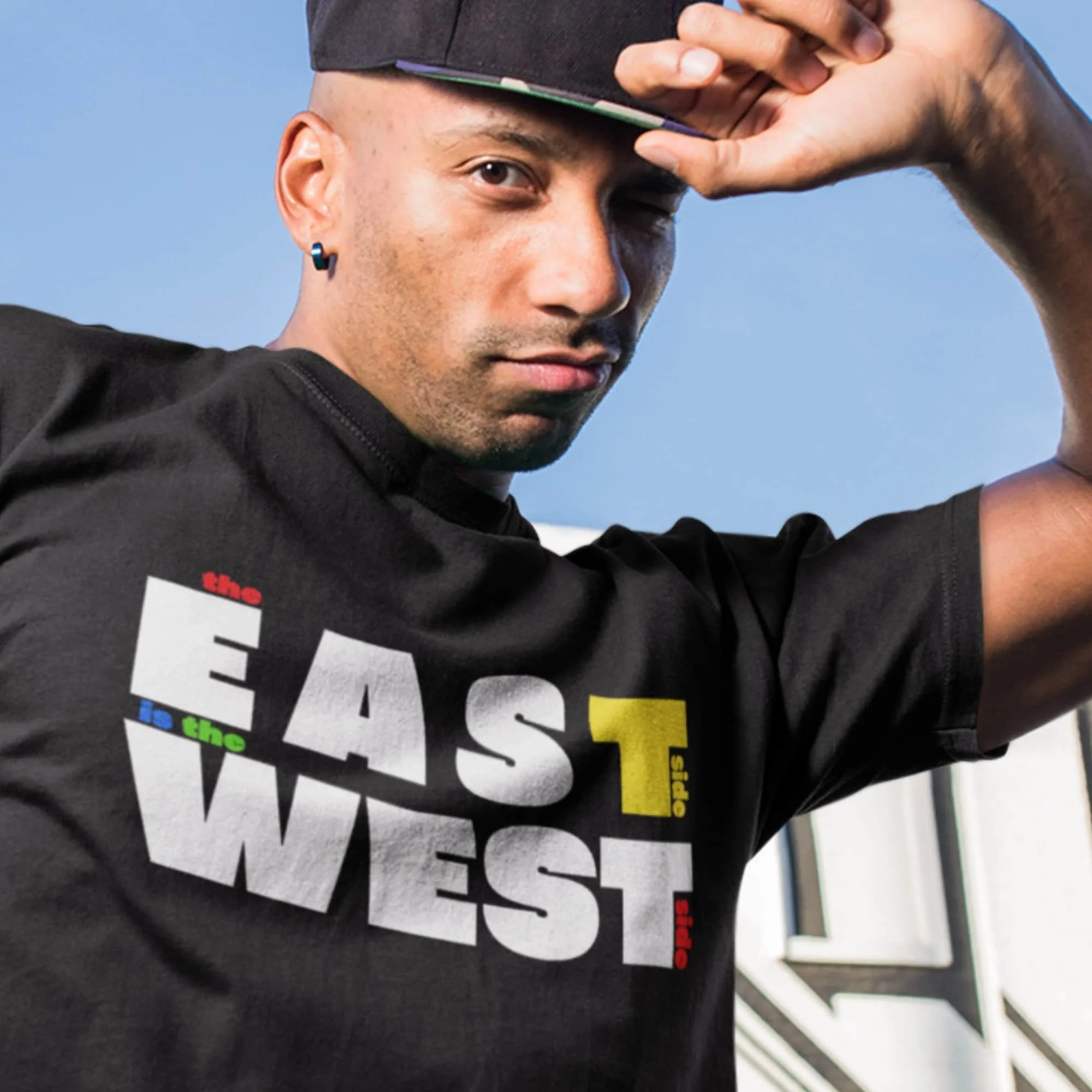 The East Side Is West T Shirt Funny Hip Hop Rap Nonsense Stupid