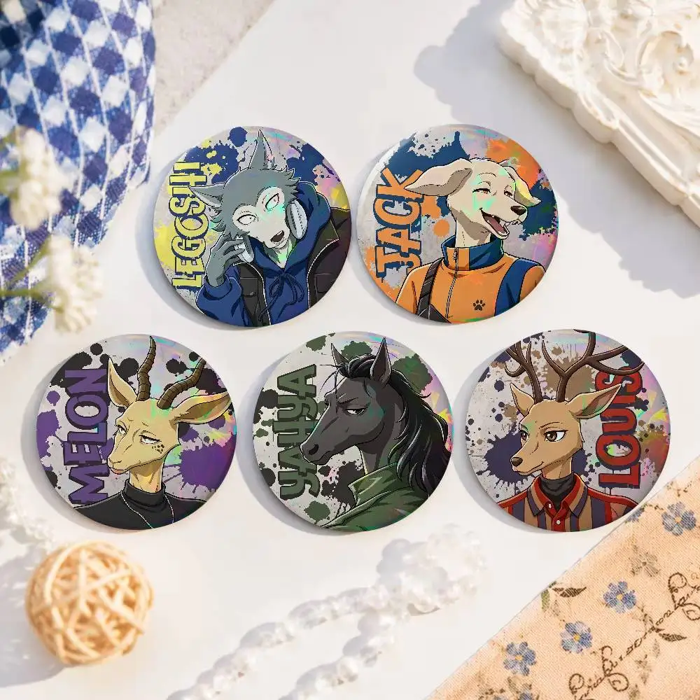 Anime BEASTARS Character  Button Pins Cute Manhwa Coin Brooch DIY Backpack Clothing Decor Badge Jewelry Accessories Gifts