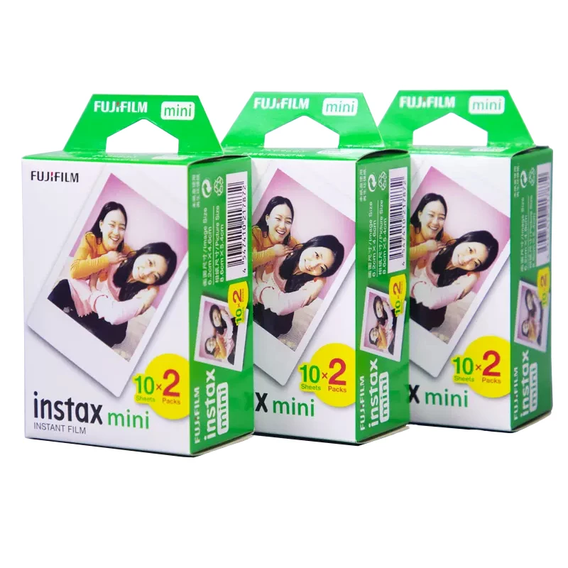 Imagem -04 - Fujifilm-papel Fotográfico Branco para Mini Câmera Instax 10 a 100 Folhas 11 12 Mais 40 90 Link