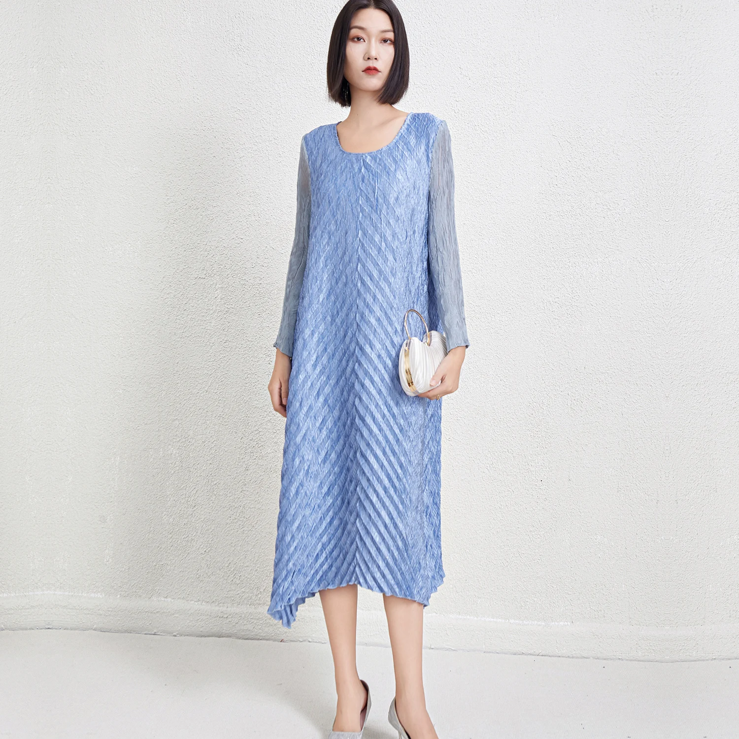 

Fast Shipping Summer Dresses Women 2025 Elegant Casual Dresses Free Size Miyake Pleated Dresses