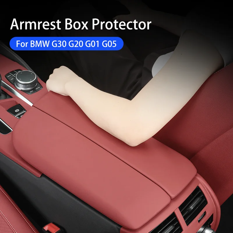 PU Leather Car Center Console Armrest Protector Cover Armrests Storage Box Pads For BMW G20 G30 X3 X4 G01 G02 X5 G05 F15 F16 G07