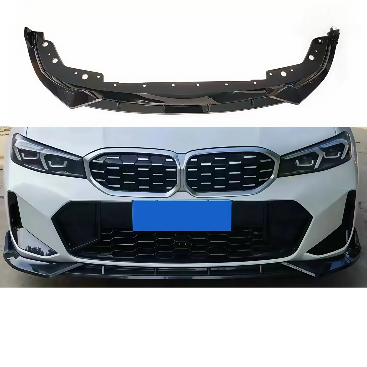 

For BMW 3 Series G20 G28 23-25 Car Sport Front Lip Splitter Gloss Black Carbon Fiber Pattern Spoiler Exterior Tuning Mod Parts
