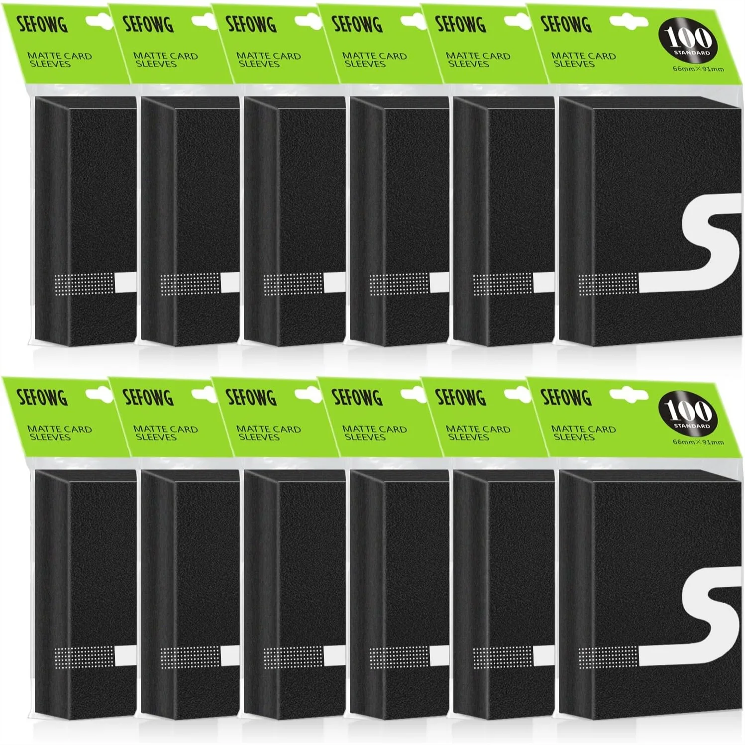 

1200 Count Black Matte Card Sleeves Standard Size for MTG TCG Trading Sports Game Cards with Smooth Shuffling