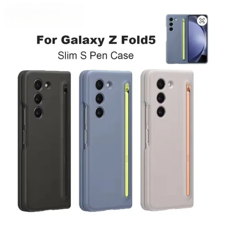 

New Original Case For Samsung Galaxy Z Fold5 Slim S Pen Phone Case with Built-In New Compact S Pen Smartphone Cover EF-OF94