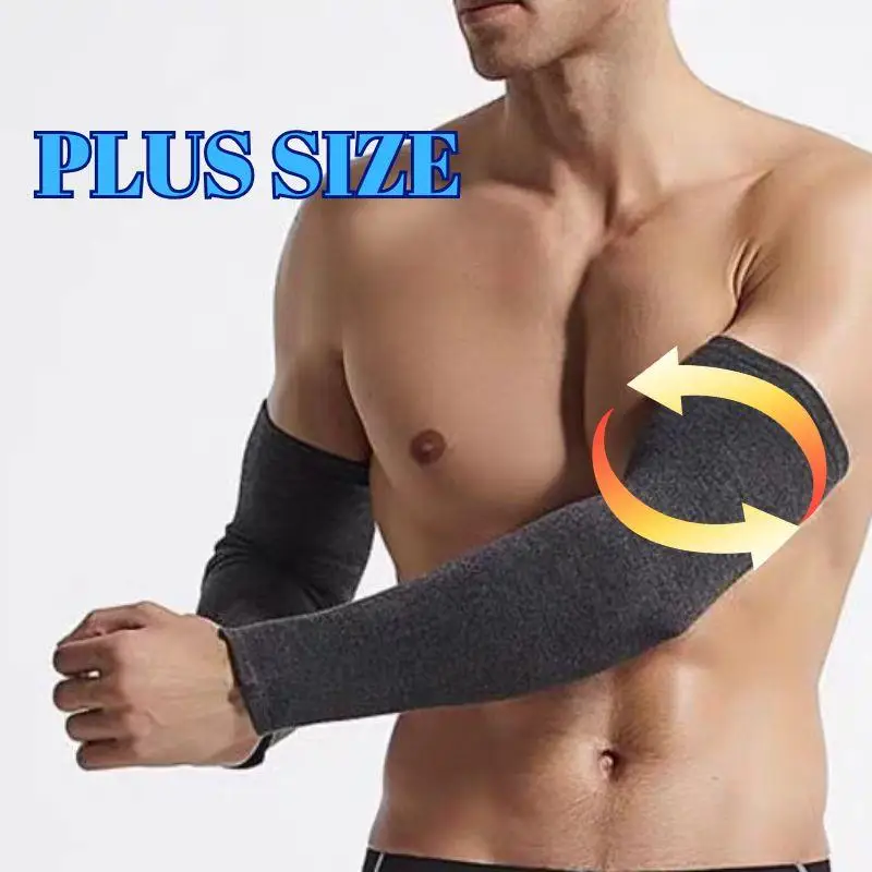 

Winter Arm Sleeves Warmers Solid Color Thermal Men Plus Size Arm Protection Gloves Unisex Elbow Pads Warm Sports Thicken Outdoor