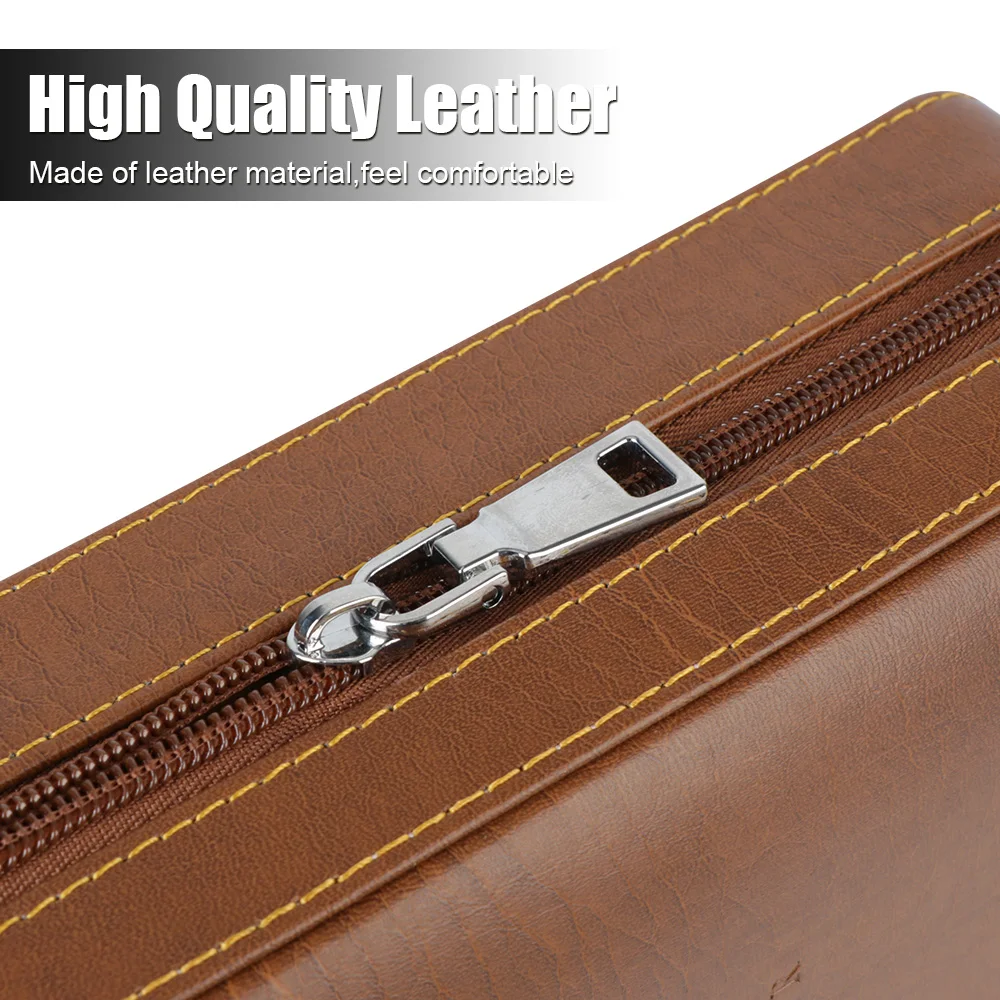 4 Cigars Box Humidor Gift For Boy Friend Father Humidifier Cedar Wood Cigar Humidor Box PU Leather Cigar Case Storage Portable image 5