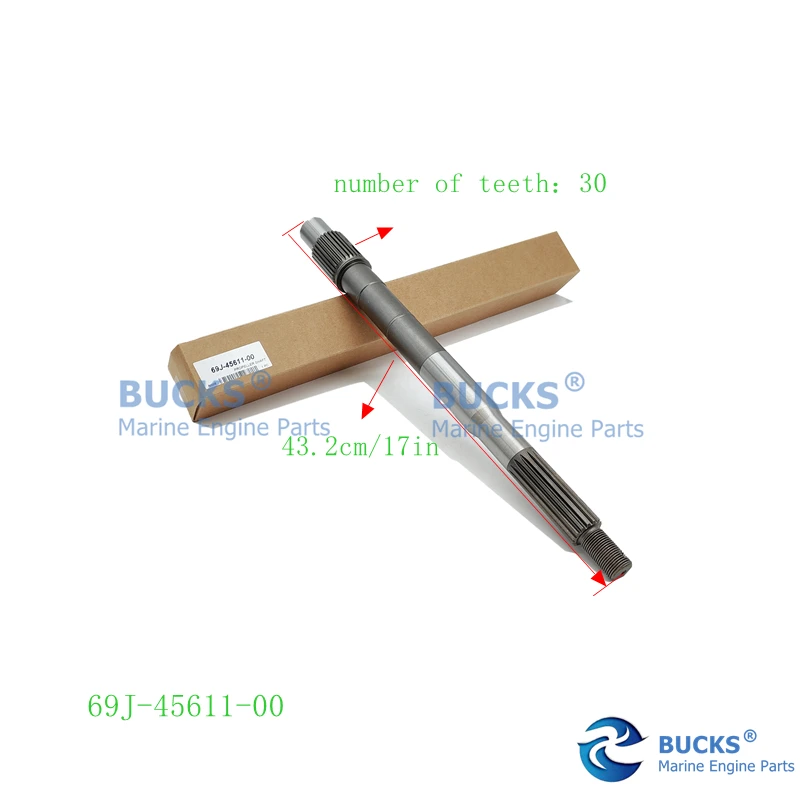 69J-45611-00 Propeller Shaft ,Made in Taiwan for Yamaha 200-250HP 2T/4T Outboard Engine Boat Accessories