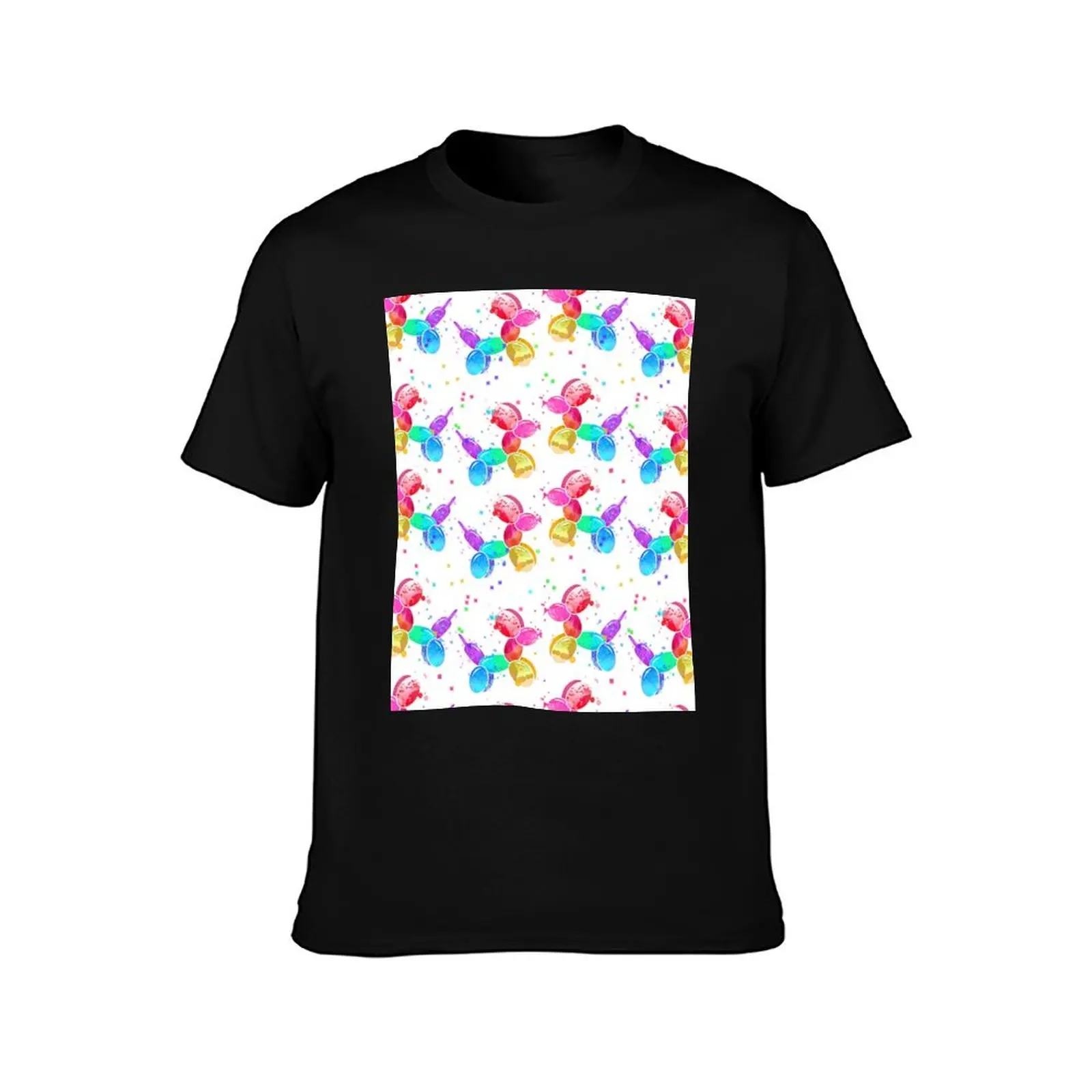 Watercolor Balloon Dogs on white T-Shirt Lightweight Print T-Shirt