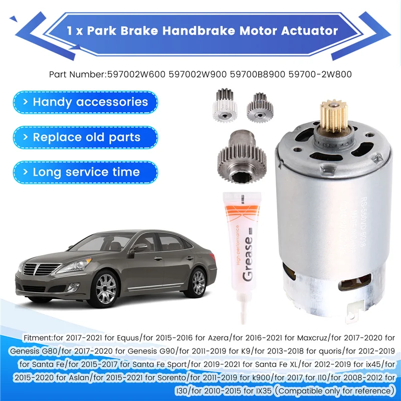 

A11M-Car Electronic Parking Handbrake Motor Parts For Hyundai Kia Santaf Grand Santafe Ix45 Sorento RS-555VD-6513 597002W800
