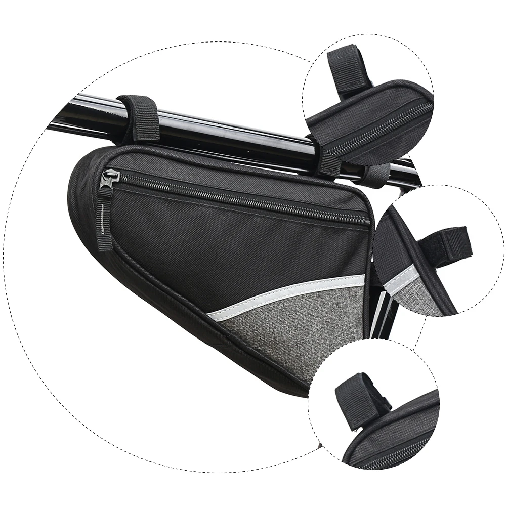 

Water-resistant Lace Bag Bike Front Pouch Triangle Frame Storage Polyester Tube