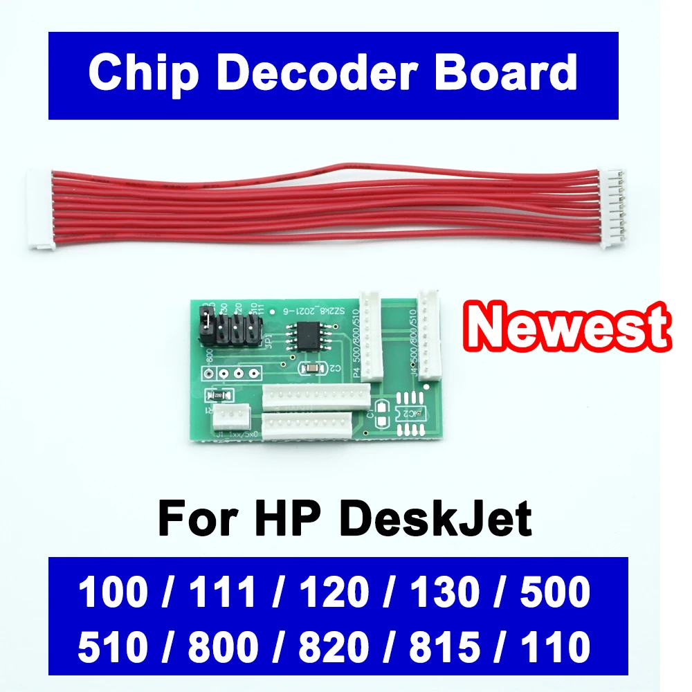 Newest Chip Decoder Board For HP DeskJet 100 111 120 130 500 510 800 820 815 110 Chip Resettable Decryption Card