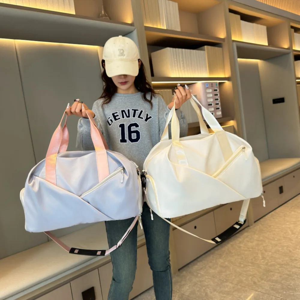 

Водонепроницаемая спортивная сумка для спортзала, большая вместимость, с разделением на сухие и влажные отделения, легкая дорожная сумка-даффл с ремнем через плечо