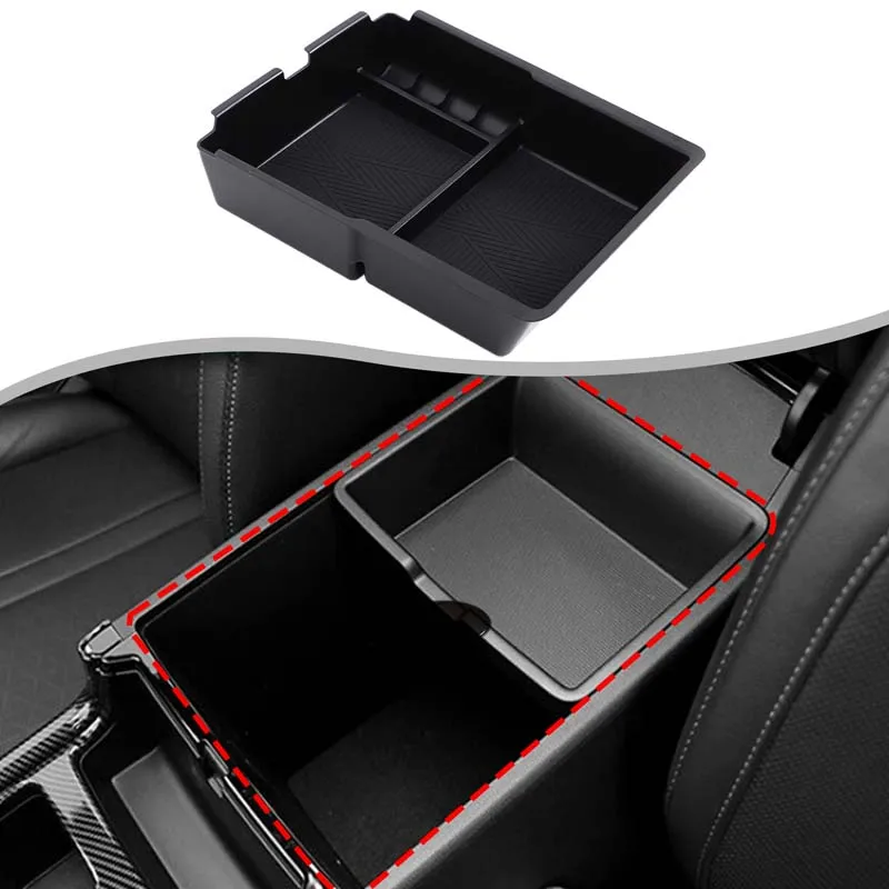 

For Sorento MQ4 2021-25 ABS Black Car Central Armrest Storage Box Storage Trays Interior Car Accessories(North America Version)
