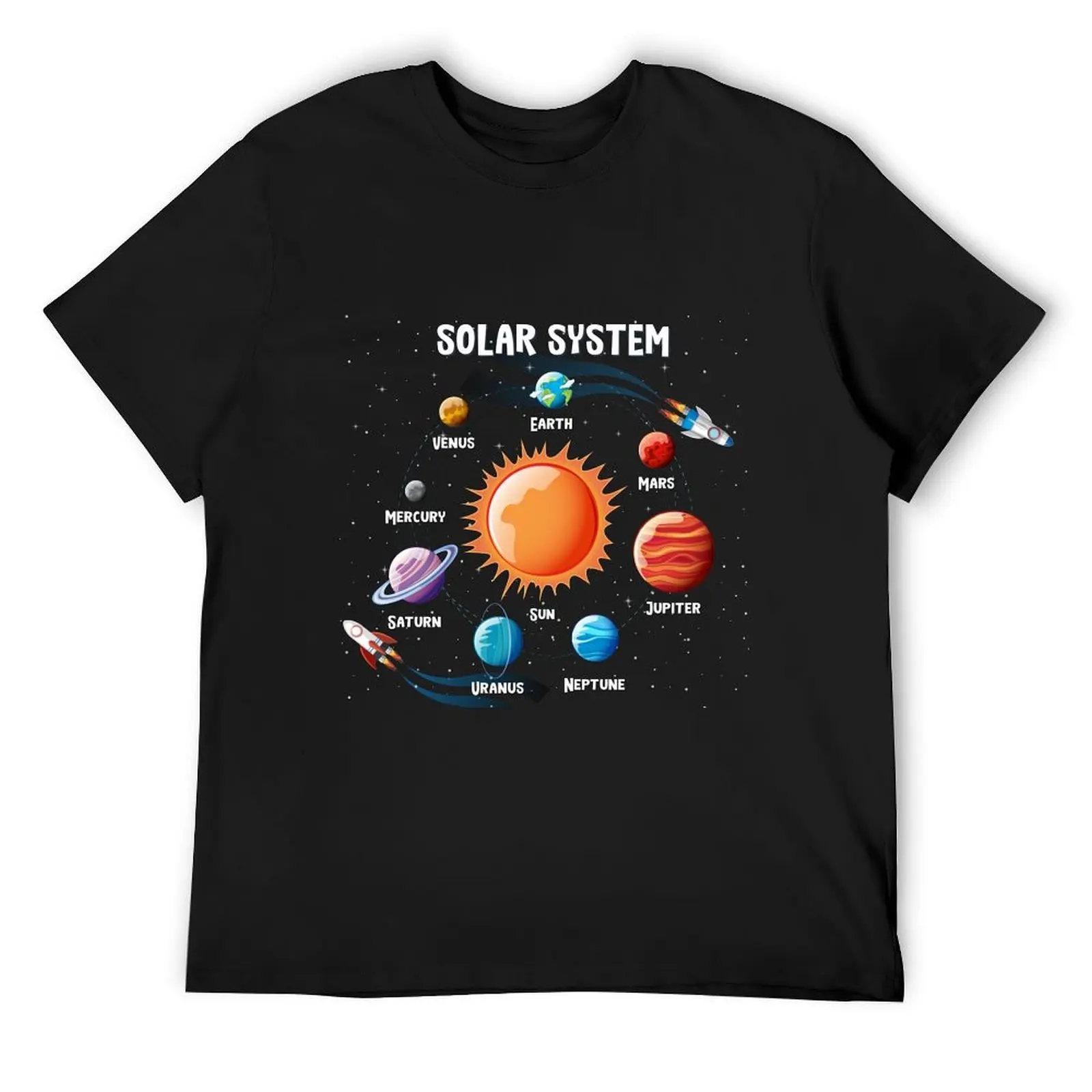 

Solar System Planets Infographics T-Shirt boys whites summer tops topping funny shirt cotton t shirts for men pack