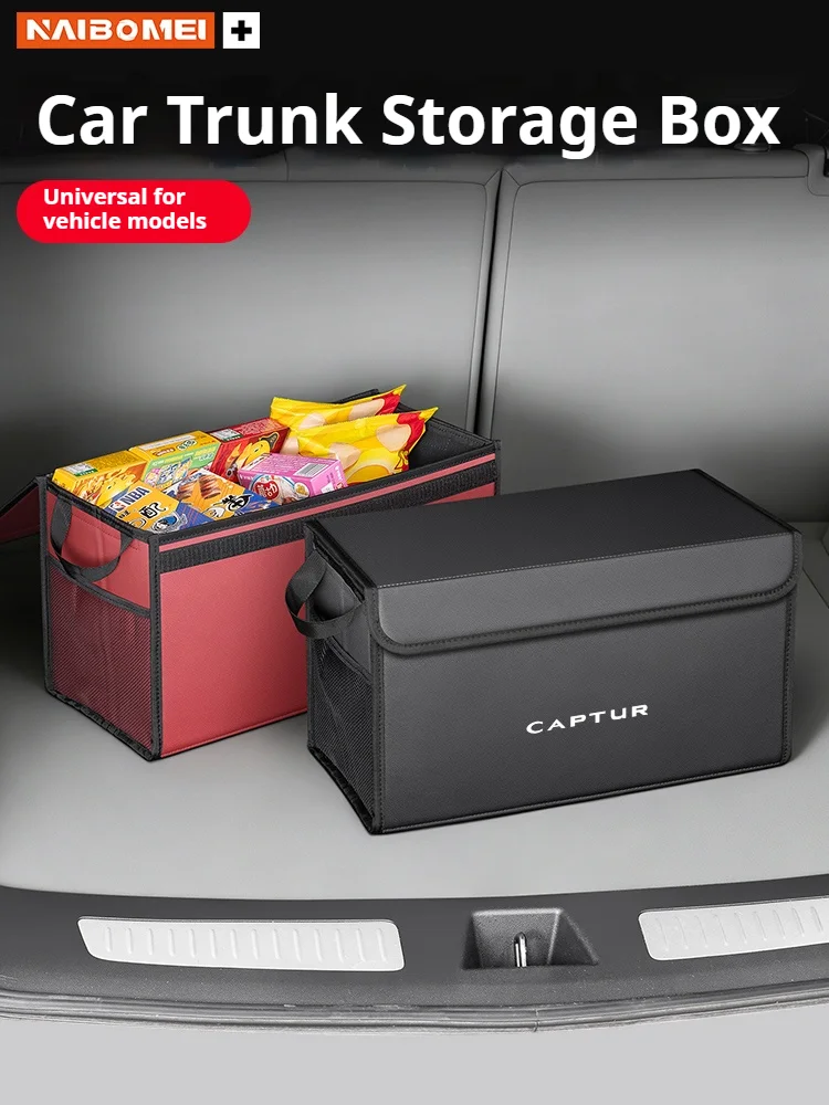

Car Trunk Foldable Storage Box Multi-Purpose Storage Organizer Bag Large-Capacity Stowing Tidying Bag For Renault Captur