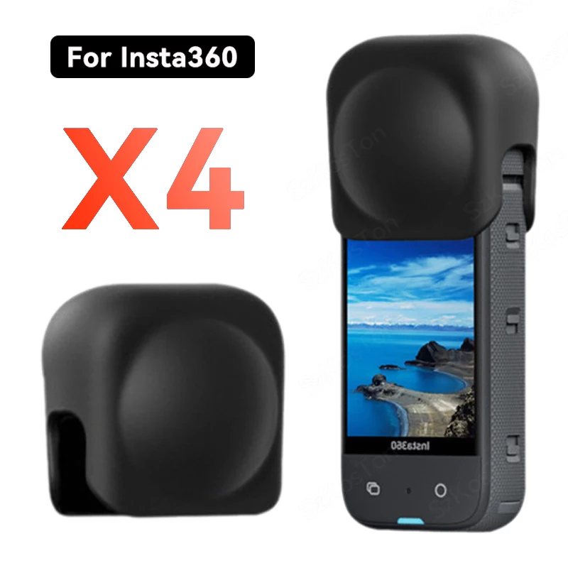 Lens Cap for Insta360 X4 Silicone Case Camera Protective Accessories for Insta 360 X4 Lens Guard Scratch Resistant