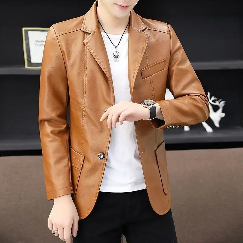 Brown Oversize Men\'s Suit Jackets Plus Big Size Coat Male Blazer Single Breasted Classic Luxury Designer Clothing Fashion 2024