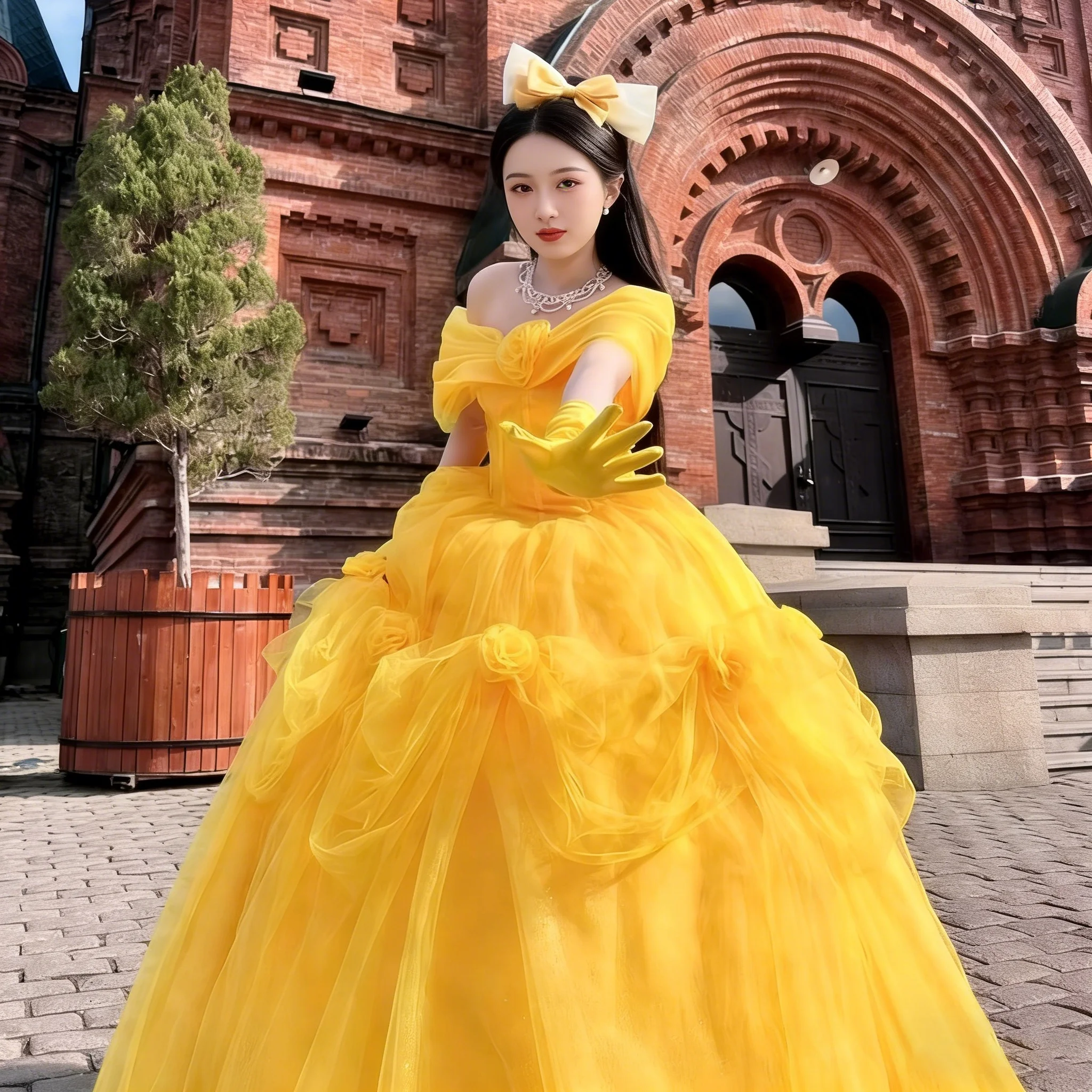 

Princess Skirt Adult Cosplay Performance Costume Women's Photo Shoot Beauty And the Beast Elegant Ladylike Style
