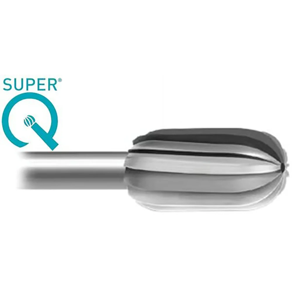 SUPER Q Rounded Cylinder Bur Hardened Tool Steel for Jewellers & Stone Setters Truing Channel Walls